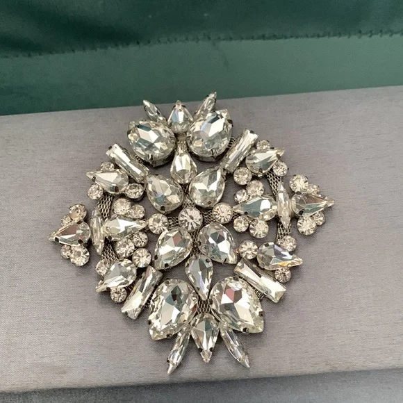 INC Clutch Purse Gray with rhinestones Good Condition - Picture 6 of 6